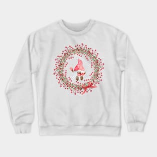 Welcome Gnome Wreath Crewneck Sweatshirt